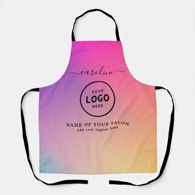 Delantal con Logo de Salón Moderno de Moda (Anverso)