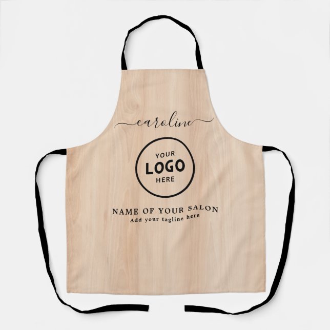 Delantal con Logo de Salón Moderno de Moda (Anverso)