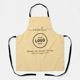 Delantal con logotipo de salón moderno de moda