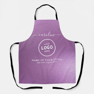 Delantal con logotipo de salón moderno de moda