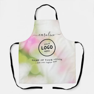 Delantal con logotipo de salón moderno de moda