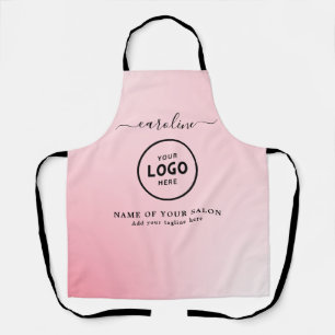 Delantal con logotipo de salón moderno de moda