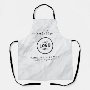Delantal con logotipo de salón moderno de moda