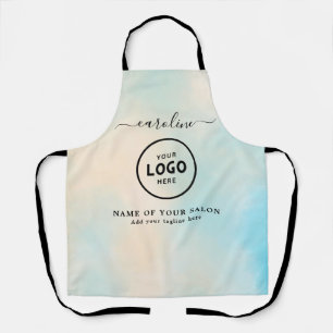 Delantal con logotipo de salón moderno de moda