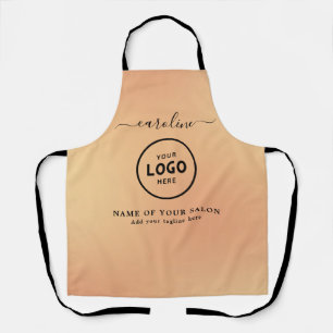 Delantal con logotipo de salón moderno de moda