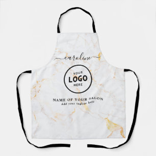 Delantal con logotipo de salón moderno de moda