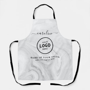 Delantal con logotipo de salón moderno de moda