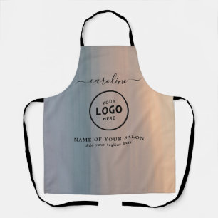 Delantal con logotipo de salón moderno de moda