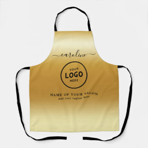 Delantal con logotipo de salón moderno de moda
