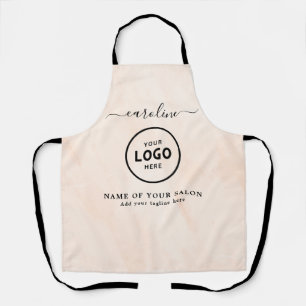 Delantal con logotipo de salón moderno de moda