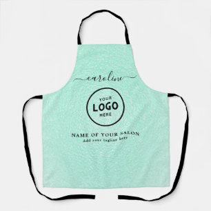 Delantal con logotipo de salón moderno de moda