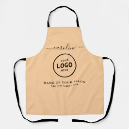 Delantal con logotipo de salón moderno de moda