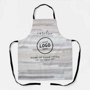 Delantal con logotipo de salón moderno de moda
