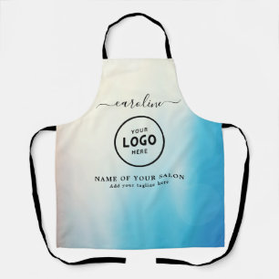 Delantal con logotipo de salón moderno de moda