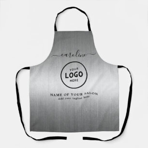 Delantal con logotipo de salón moderno de moda