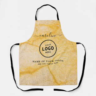Delantal con logotipo de salón moderno de moda