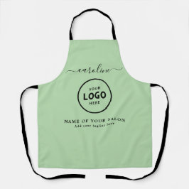 Delantal con logotipo de salón moderno de moda
