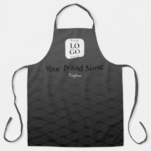 Delantal con logotipo personalizado de onda japone