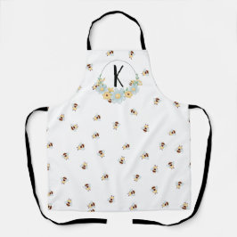 Delantal con Monograma de Abeja Caprichosa y Panal
