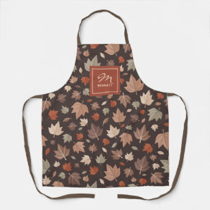 Delantal con Monograma de Hojas de Otoño Personali