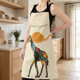Delantal con nombre de cocina personalizado de jir