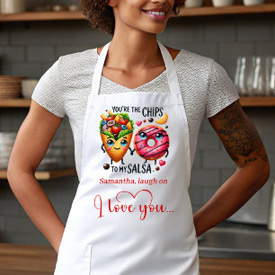 Delantal con nombre personalizado comida dulce amo