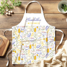 Delantal con nombre personalizado de comida italia