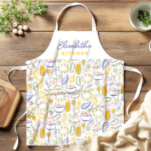 Delantal con nombre personalizado de comida italia
