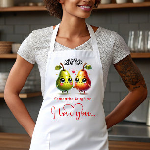 Delantal con nombre personalizado, regalo de amor,