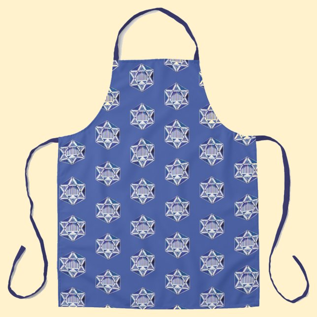 Delantal con patrón de estrella de Menorá de Hanuk (Subido por el creador)