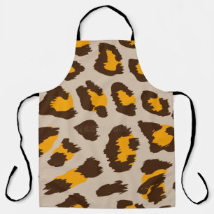 Delantal con patrón de leopardo moderno abstracto