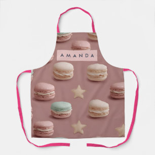 Delantal con Patrón de Macarons Pastel Elegantes P