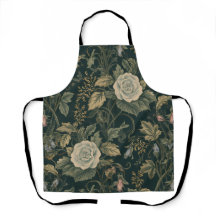 Delantal con patrón floral botánico Acanthus de me
