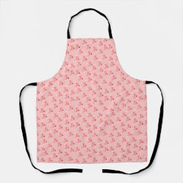 Delantal con patrón rosa de patinaje sobre hielo