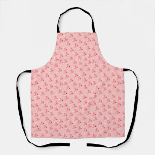 Delantal con patrón rosa de patinaje sobre hielo