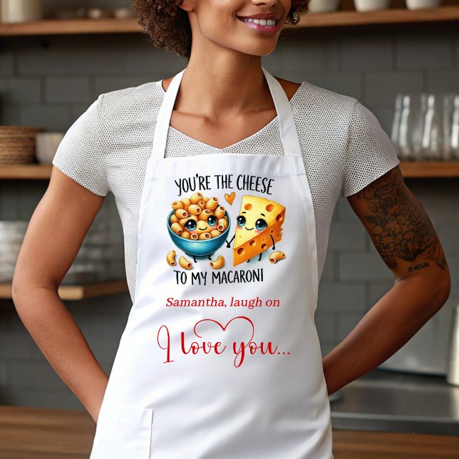 Delantal con regalo personalizado de comida de dib (Cute Cartoon Food Custom I Love You Gift Apron)