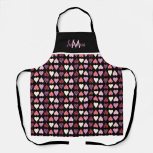 Delantal con tema de San Valentín con estampado de