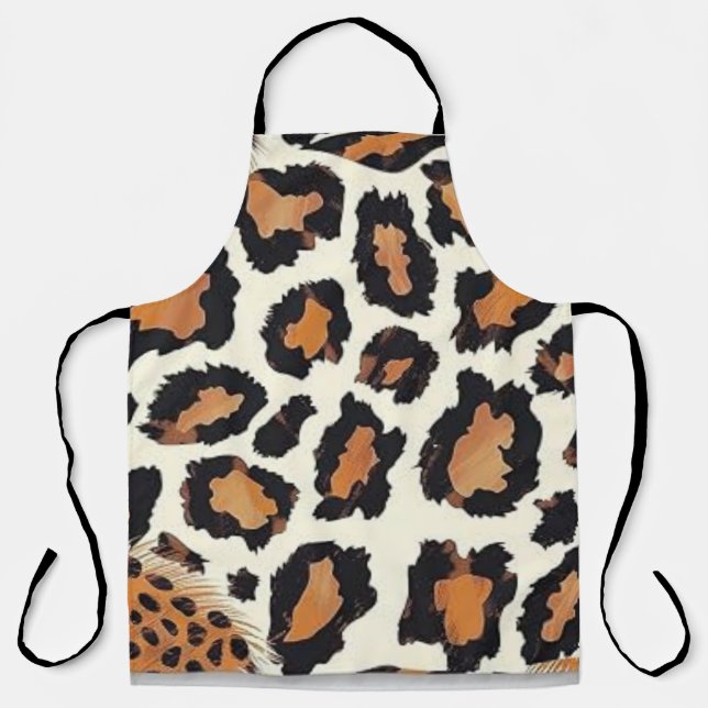 Delantal con textura de estampado animal de piel d (Anverso)