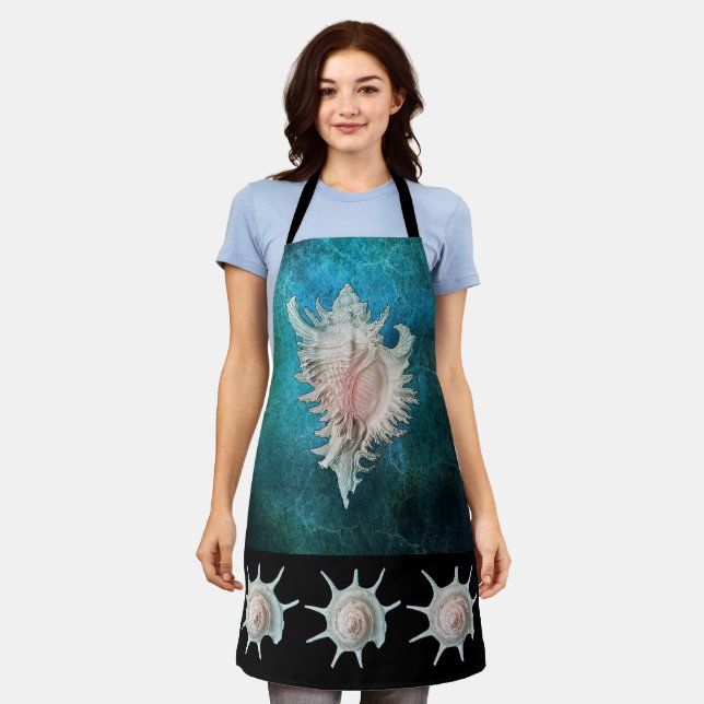 Delantal Conch Y Shell Espiral (Gastado)