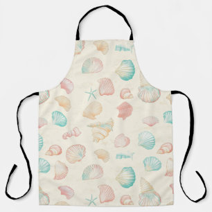 Delantal Concha de caracol pastel estrella de mar azul melo