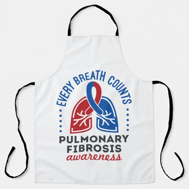 Delantal Conciencia sobre Fibrosis Pulmonar Cada Respiració (Anverso)