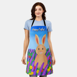 Delantal Conejito de Pascua en las flores
