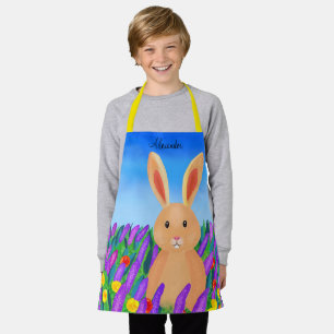 Delantal Conejito de Pascua en las flores