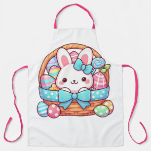Delantal Conejito de Pascua lindo canasta