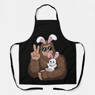 Delantal Conejo Bigfoot Bunny divertido día de Pascua Sasqu