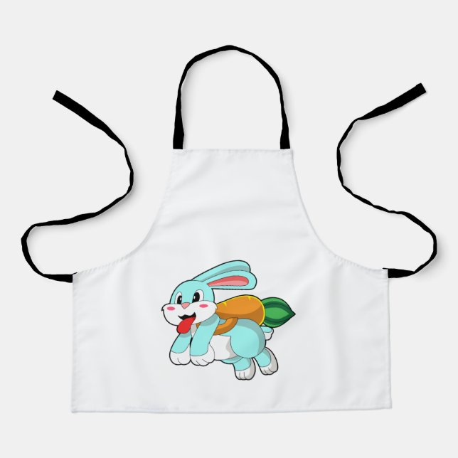 Delantal Conejo con zanja como cohete (Anverso)