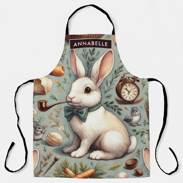Delantal Conejo cutáneo de vintage (Anverso)