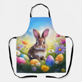 Delantal Conejo de Bebé Cute Brown Easter
