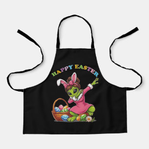 Delantal Conejo de Pascua Alien Divertido Dabbing Huevo de