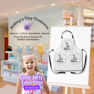 Delantal Conejo de Pascua con aprox. cesta de huevos